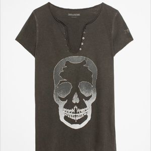 Skull Henley Vadig et Voltaire T Shirt